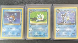 Pokémon Dark Blastoise Evolution Set 🐢🌚💦 - Picture 1 of 7