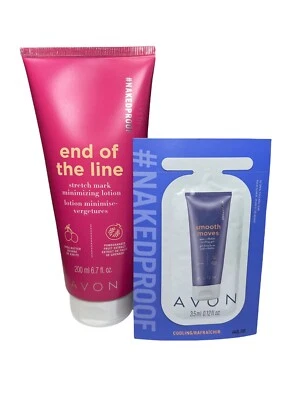Avon End of the Line STRETCH MARK MINIMIZING Lotion + Smooth Moves Sample Lot-2 - Image 1 of 4