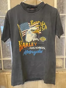 Harley Davidson Vintage Eagle Born In The USA Holoubek 1986 Large - Picture 1 of 6