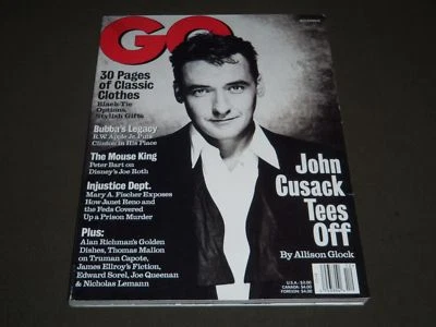 1997 DECEMBER GQ MAGAZINE - JOHN CUSACK COVER - GENTLEMEN'S QUARTERLY - K 626 - Image 1 of 2