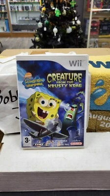 CIB SPONGEBOB SQUAREPANTS CREATURE FROM KRUSTY KRAB NINTENDO WII VIDEO GAME PAL - Image 1 of 4