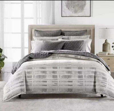 Hotel Collection Broken Stripe KING Duvet & Shams Set $500 - Image 1 of 4