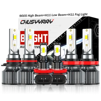 6x Para Toyota Avalon 2008-2012 Combo 9005 H11 Kit Faros LED Faros Antiniebla Bombillas Foto 1 de 4