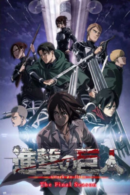Attack On Titan - The Final Season - Anime TV Show Poster (Eren & The Crew)