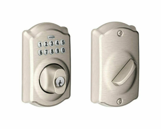 Schlage BE365VCAM619 Camelot Keypad Deadbolt - Satin Nickel