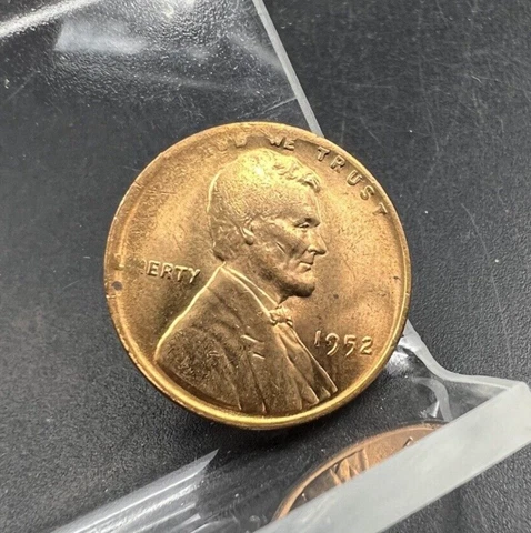 1952 P 1c Lincoln Wheat Cent w/ Major Planchet Flaw Error 2.3 G Grams CH BU UNC Cover