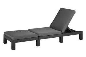 Keter Daytona Sun Lounger Premium Wicker Outdoor Furniture Rattan Patio Garden L - Picture 1 of 5