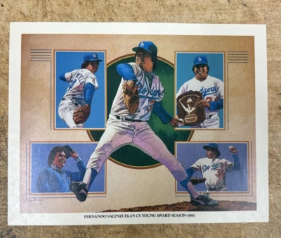 Fernando Valenzuela Cy Young Award Season ‘81 DODGERS 8.5x11 Litho Print Kratter - Image 1 of 4