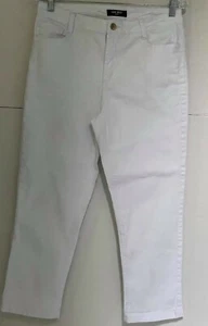 Nine West Jeans White Selene Capri’s Women's Slim Fit Size 10 - Picture 1 of 5