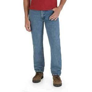 Wrangler Rustler Men's and Big Men's Regular Fit Jeans STONEWASH 44 X 30 - Picture 1 of 4