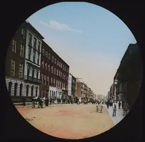 GEORGES STREET LIMERICK C1890 PHOTOGRAPH Magic Lantern Slide IRELAND - Picture 1 of 3