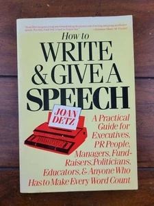 How to Write and Give a Speech : A Practical Guide Paperback Joan 1984 - Imagen 1 de 4