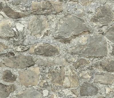 RoomMates Peel & Stick Wallpaper Weathered Stone Gray Natural Contact Paper Tan - Image 1 of 4