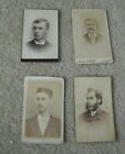 Lot of 4 Antique Civil War Era Unidentified CDV Cabinet Card Men Photographs