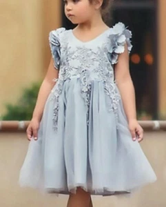 Trish Scully Bianca Gown Sz3 Silver - Picture 1 of 8