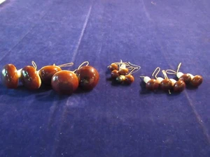 Vintage Millinery Flower Mushroom Spun Cotton 16pc Collection Brown Ka9d - Picture 1 of 7