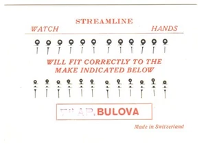 Reloj de colección nuevo de nuevo de lote antiguo manecillas para Bulova 7 precio AP para un par - Imagen 1 de 1