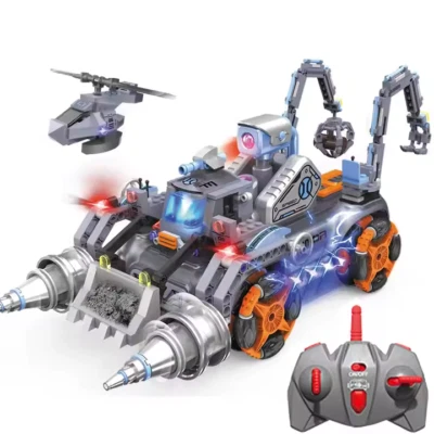 413 PCS DIY 2 in1 Building Blocks RC Car 1:16 Logistics Support Radio Control Tr - Image 1 of 4