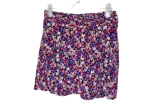 Floral Print Viscose Skirt  Vero Moda Size L Elasticated Waist 34" Lined - Picture 1 of 8