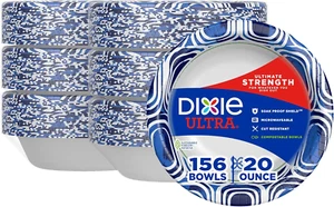 Ultra, Large Paper Bowls, 20 Oz, 26 Count (Pack of 6), Microwave Safe, Compostab - Picture 1 of 12