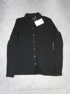 Everlane Shirt Womens Small Black Merino Tencel New - Picture 1 of 9