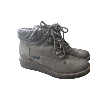 Women Blowfish Malibu Booties Lace Up Ankle Boots Gray Sz 7 - Image 1 of 4