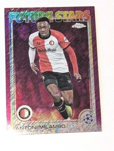 2024-25 Topps Chrome Magenta Shimmer SP   #126 Antoni Milambo  Feyenoord - Picture 1 of 2