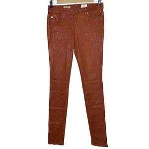 AG Jeans Adriano Goldschmied Hose Damen 27 rot Ton Legging Skinny Kunstleder - Bild 1 von 19