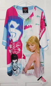 SCARFACE Pacino Pfeiffer Baseball Shirt, Button Up Full Color NWT Sz 2X Or 3X - Picture 1 of 13