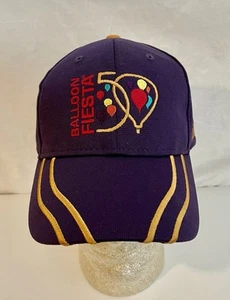 Albuquerque Balloon Fiesta PILOT Hat 50th AIBF StrapBack Adjustable Purple NWOT - Picture 1 of 7