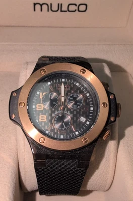 Mulco MW2-9617 023 Chroograph Titans Collection Watch Black & Rose Gold - Image 1 of 2