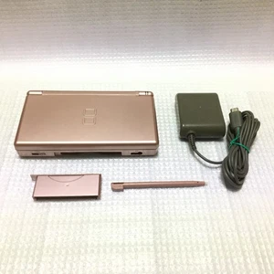 Nintendo DS Lite Metallic Rose Console with AC Adapter Set Excellent - Picture 1 of 10