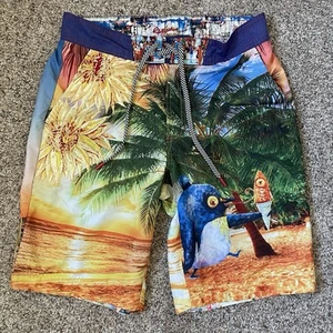 Pantalones Cortos Robert Graham Edición Limitada Beach Vibes Para Hombre Talla 32 Palmeras - Imagen 1 de 8