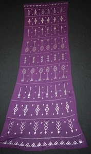 Egyptian Assuit Silver metal / net tulle fabric Wrap Shawl Scarf - Picture 1 of 3