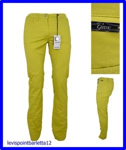 GEOX pantaloni donna estivi jeans elasticizzati vita bassa 44 in cotone leggeri - Picture 1 of 8