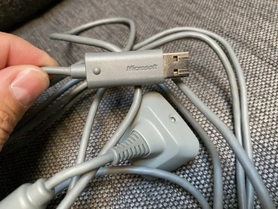 Genuine OEM Microsoft Xbox 360 Play and Charge Cable (Gray) - Image 1 of 3