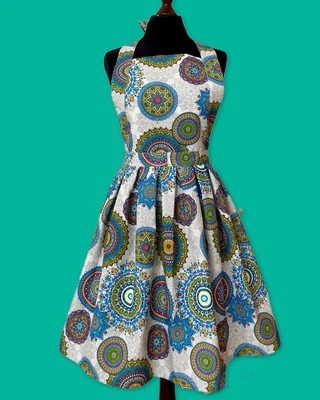 Delantal de cocina vintage con patrón vibrante | Estilo retro | Defecto menor Foto 1 de 4