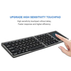 Foldable Bluetooth-compatible Keyboard with Touchpad Wireless Folding Keyboard - Picture 1 of 10