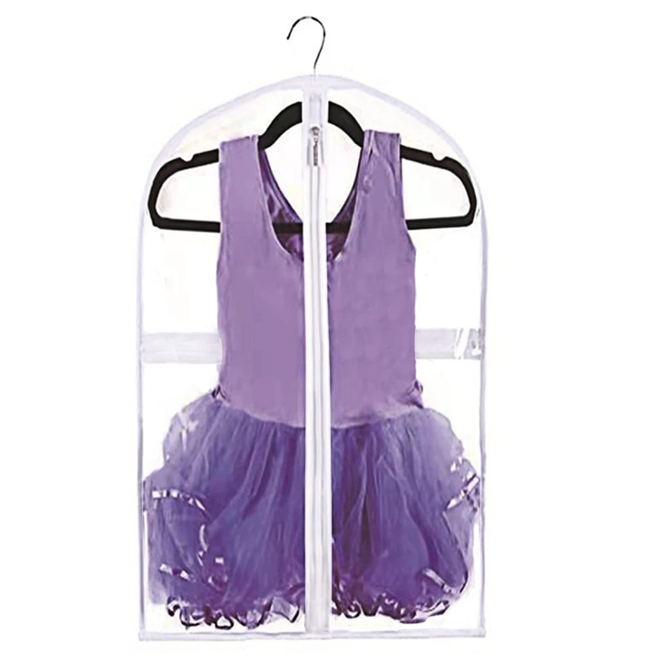 Clear Kids Dance Garment Bag for Hanging Clothes,35 Inch Waterproof PVC Trave... - Image 1 of 4