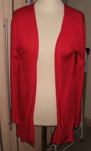 Women's Red Lightweight summer Boyfriend Cardigan size UK 14 - Picture 1 of 8