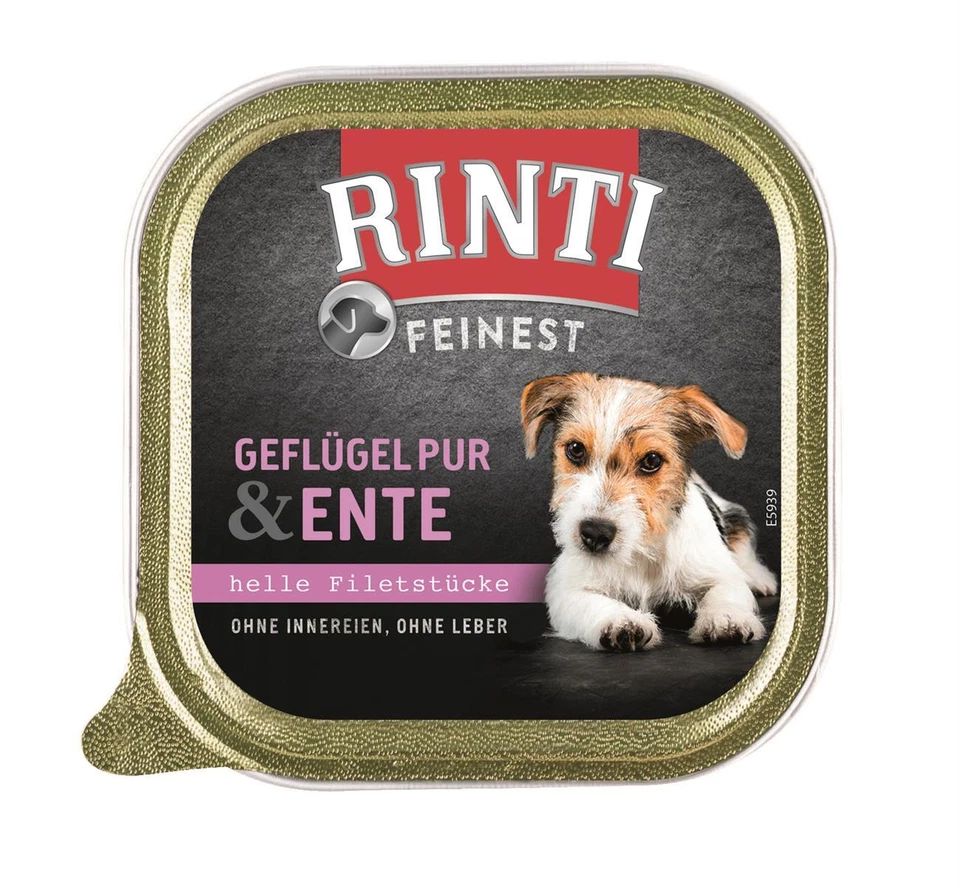 Rinti Feinest Geflügel Pur Ente 11x 150 g Nassfutter Feuchtnahrung Hundefutter - Bild 1 von 1