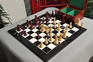 Jeu d'échecs et combinaison plateau The Zagreb '59 - acajou rouge doré - Photo 1/11