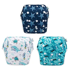 Baby & Toddler Boy and Girl Swim Diapers, Reusable Adjustable Washable One Size - Picture 1 of 12