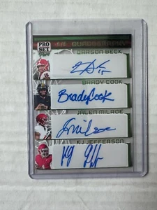 2023 Leaf Pro Set Pure #/8 Carson Beck Brady Cook Jalen Milroe KJ Jefferson - Picture 1 of 2