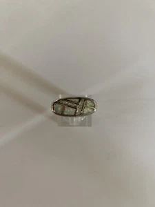 White Fire Opal Zircon Silver Ring Size 5-5.5 -6.25-6.5-7.25-11.25-11.5-R5936 - Picture 1 of 4