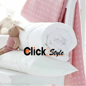 ANTI ALLERGY COT BED DUVET QUILT PILLOW NURSERY BABY TODDLER JUNIOR - Afbeelding 1 van 8