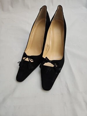 J.Crew Black Suede Pointed Toe Heels Size 9.5 - Image 1 of 4