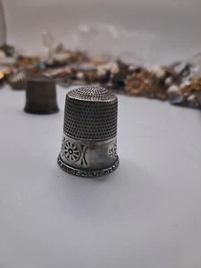 Simons Brothers Antique Sterling Silver Sewing Thimble Size 12 - Picture 1 of 6