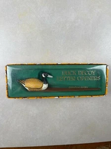 Abridor de letras señuelo de pato Enesco 1984 vintage (ganso canadiense) - Imagen 1 de 2