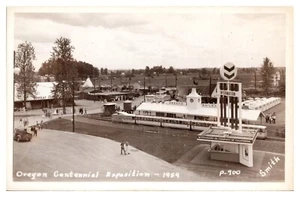 RPPC 1959 Oregon Centennial Exposition, Standard Oil, Portland, O postal - Imagen 1 de 2